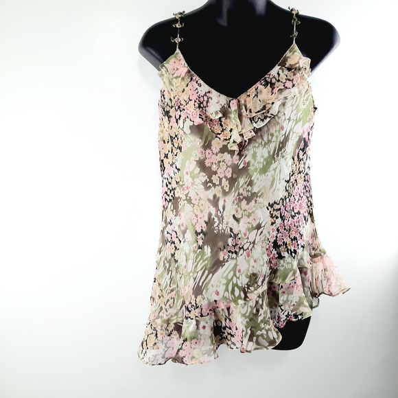 Ice Tops - Ice Pink and Green Floral Camisole